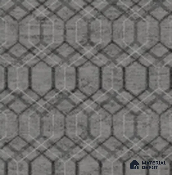 555160 | Charcoal Grey Honeycomb Trellis Non Woven Patterned Wallpaper - 10 Meter x 21 Inches, 57.41 Sq. Ft. (Min. 15% Wastage)