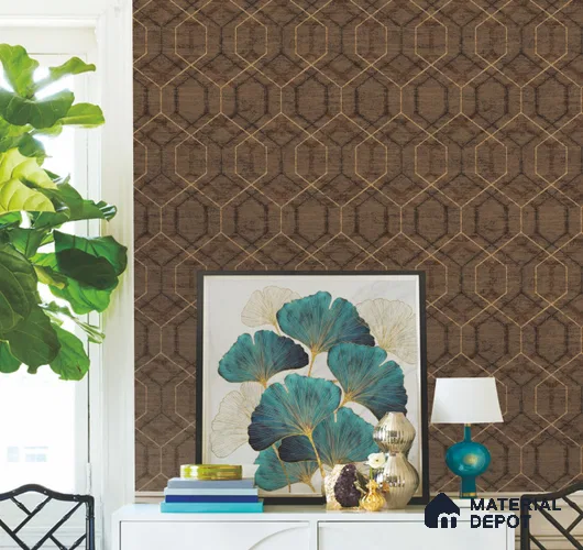 555161 | 10 Meter x 21 Inches Patterned Look Wallpaper - 57.41 Sq. Ft. | Minimum 15% wastage during installation