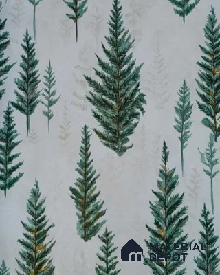 5572 | White Fir Trees Non Woven Floral Wallpaper - 10 Meter x 21 Inches, 57.41 Sq. Ft.