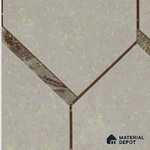 5577 | Cream Honeycomb Tile Non Woven Geometric Wallpaper - 10 Meter x 21 Inches, 57.41 Sq. Ft.