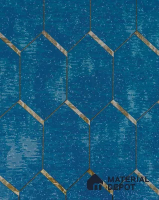 5581 | Blue Honeycomb Tile Non Woven Geometric Wallpaper - 10 Meter x 21 Inches, 57.41 Sq. Ft.