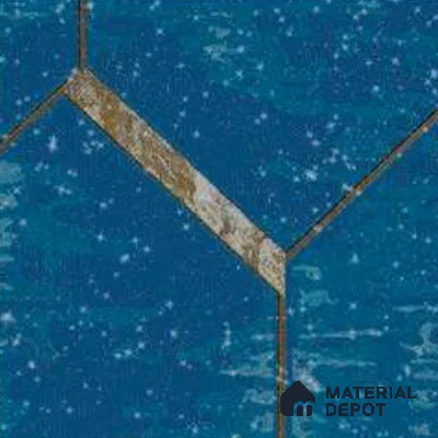 5581 | Blue Honeycomb Tile Non Woven Geometric Wallpaper - 10 Meter x 21 Inches, 57.41 Sq. Ft.
