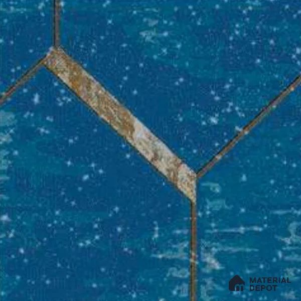 5581 | Blue Honeycomb Tile Non Woven Geometric Wallpaper - 10 Meter x 21 Inches, 57.41 Sq. Ft.