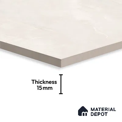 TL 10153 Oracle Crema Endless 6 ft x 4 ft Glossy Finish PGVT Vitrified Tile - 15 mm | Adhesive and Spacers Must be Used During Installation