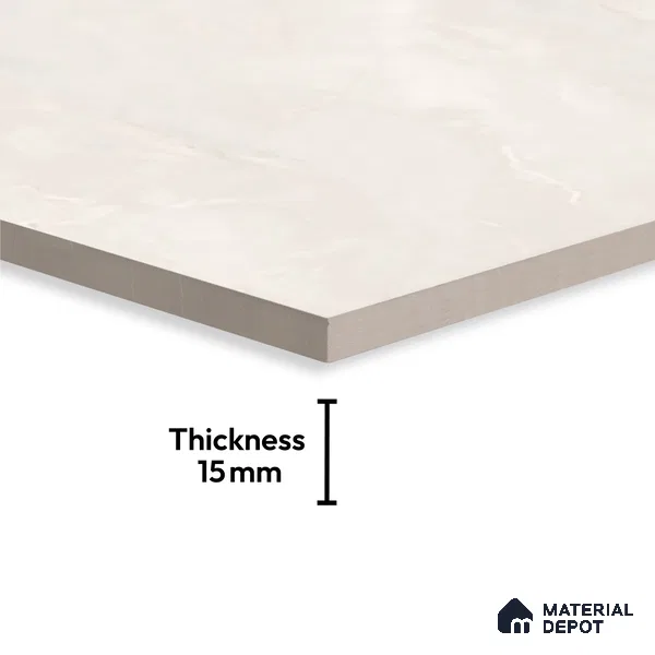 TL 10153 Oracle Crema Endless 6 ft x 4 ft Glossy Finish PGVT Vitrified Tile - 15 mm | Adhesive and Spacers Must be Used During Installation