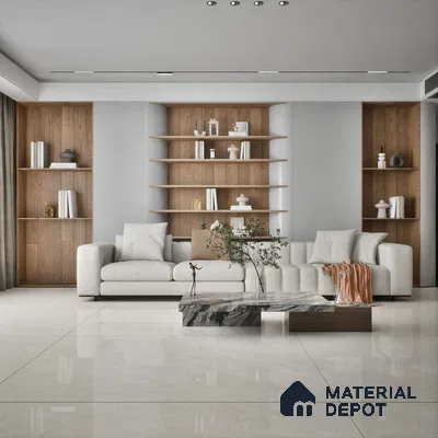 TL 10153 B Oracle Crema Endless 6 ft x 4 ft Glossy Finish PGVT Vitrified Tile - 9 mm | Adhesive and Spacers Must be Used During Installation