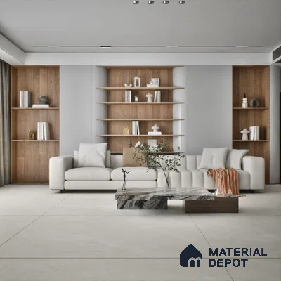 TL 10153 C Oracle Crema Endless 6 ft x 4 ft Satin Finish GVT Vitrified Tile - 9 mm | Adhesive and Spacers Must be Used During Installation