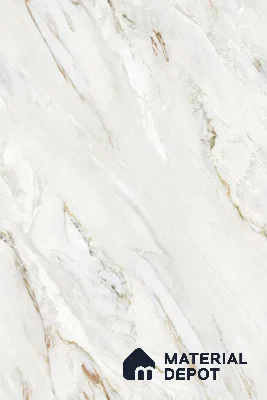 Endless Marble Floor & Wall Tile TL 08097 C Lorex White 6 ft x 4 ft Glossy Finish Vitrified Large Format Tile - 9 mm | 2 Random Design | Suitable For Living Room, Bedroom, Bathroom | Adhesive and Spacers Must be Used During Installation