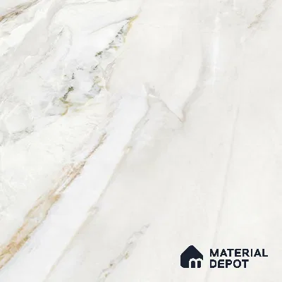Endless Marble Floor & Wall Tile TL 08097 C Lorex White 6 ft x 4 ft Glossy Finish Vitrified Large Format Tile - 9 mm | 2 Random Design | Suitable For Living Room, Bedroom, Bathroom | Adhesive and Spacers Must be Used During Installation
