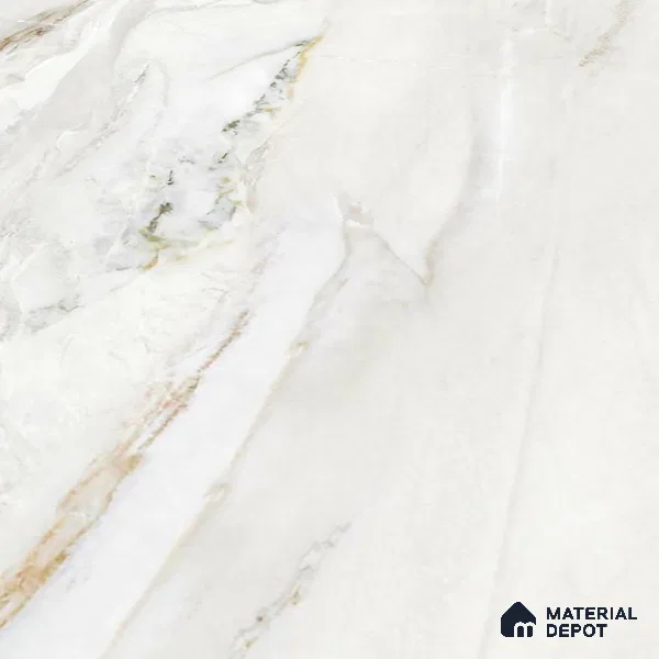 Endless Marble Floor & Wall Tile TL 08097 C Lorex White 6 ft x 4 ft Glossy Finish Vitrified Large Format Tile - 9 mm | 2 Random Design | Suitable For Living Room, Bedroom, Bathroom | Adhesive and Spacers Must be Used During Installation