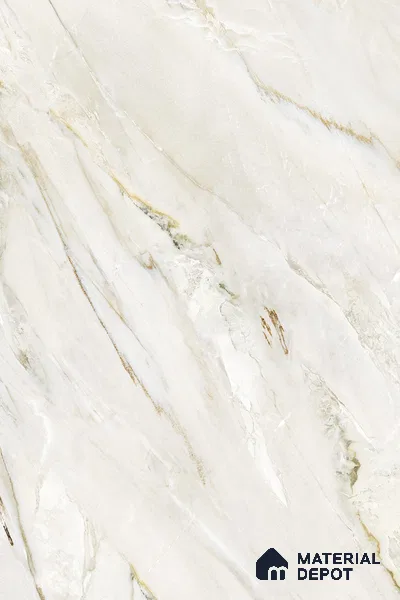 Marble Floor & Wall Tile TL 08097 D Lorex White 6 ft x 4 ft Pearl Finish Vitrified Tile - 9 mm | Suitable For Living Room, Bedroom & Dining Area