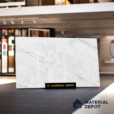 TL 09961 Fame white 6 ft x 4 ft Glossy Finish Endless PGVT Vitrified Tile - 15 mm (Random 4) | Adhesive and Spacers Must be Used During Installation