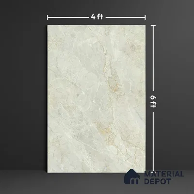 Endless Marble Floor & Wall Tile TL 10200 Magic Grey 6 ft x 4 ft Glossy Finish Vitrified Large Format Tile - 9 mm | 2 Random Design | Suitable For Living Room, Bedroom, Bathroom | Adhesive and Spacers Must be Used During Installation
