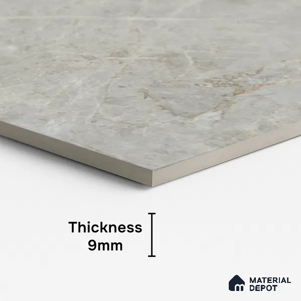 Endless Marble Floor & Wall Tile TL 10200 B Magic Gray 4 ft x 2 ft Glossy Finish Vitrified Tile - 9 mm | 4 Random Design | Suitable For Living Room, Bedroom, Bathroom