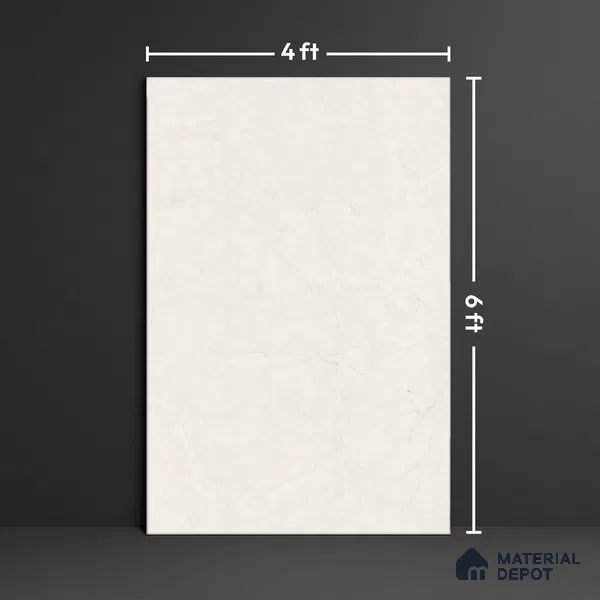 Marble Floor & Wall Tile TL 10198 SGH Turkish Crema 6 ft x 4 ft Glossy Finish Vitrified Tile - 9 mm | Suitable For living Room, Bedroom, Bathroom | Adhesive and Spacers Must be Used During Installation