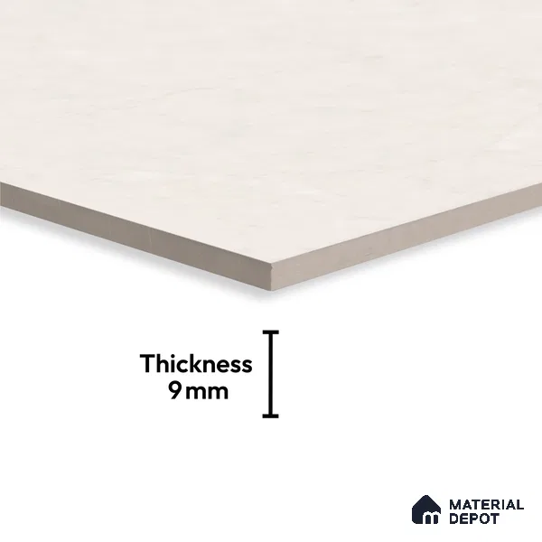 Marble Floor & Wall Tile TL 10198 SGH Turkish Crema 6 ft x 4 ft Glossy Finish Vitrified Tile - 9 mm | Suitable For living Room, Bedroom, Bathroom | Adhesive and Spacers Must be Used During Installation