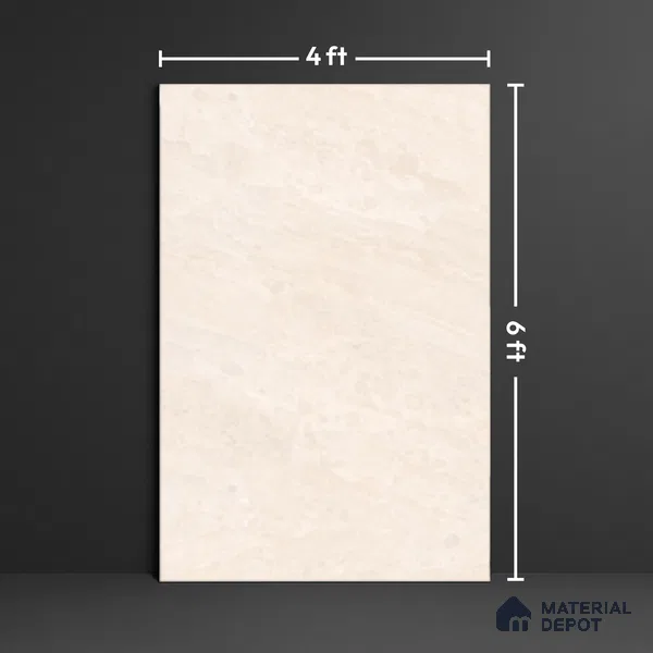 Marble Floor & Wall Tile TL 10325 SGH Prisma Crema 6 ft x 4 ft Matte Finish Vitrified Tile - 9 mm | Suitable For living Room, Bedroom, Bathroom | Adhesive and Spacers Must be Used During Installation (Sample)