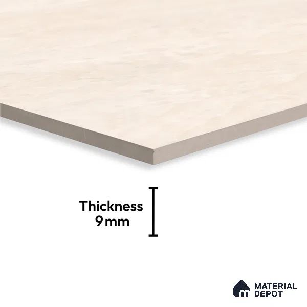 Marble Floor & Wall Tile TL 10325 SGH Prisma Crema 6 ft x 4 ft Matte Finish Vitrified Tile - 9 mm | Suitable For living Room, Bedroom, Bathroom | Adhesive and Spacers Must be Used During Installation (Sample)