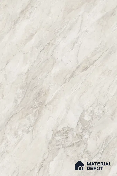 Large Format Marble Floor Tile TL 10549 Milano Grey Glossy Finish Vitrified Tile - 15 mm | Suitable for Living Room, Bedroom, Office | Adhesive and Spacers Must be Used During Installation