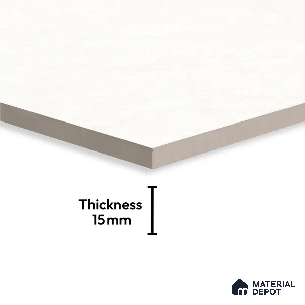 Large Format Marble Floor Tile TL 10220 Paris Bianco Glossy Finish Vitrified Tile - 15 mm | Suitable for Living Room, Bedroom, Office | Adhesive and Spacers Must be Used During Installation