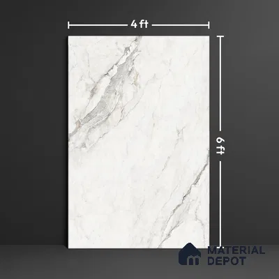 Large Format Marble Floor Tile TL 10219 Glacier Beach Glossy Finish Vitrified Tile - 15 mm | Suitable for Living Room, Bedroom, Office | Adhesive and Spacers Must be Used During Installation