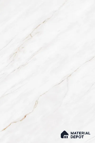 TL 10203 Marble Look Floor & Wall Tile Retro White 6 ft x 4 ft Glossy Finish Vitrified Tile - 9 mm | Adhesive and Spacers Must be Used During Installation