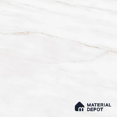 TL 10203 Marble Look Floor & Wall Tile Retro White 6 ft x 4 ft Glossy Finish Vitrified Tile - 9 mm | Adhesive and Spacers Must be Used During Installation