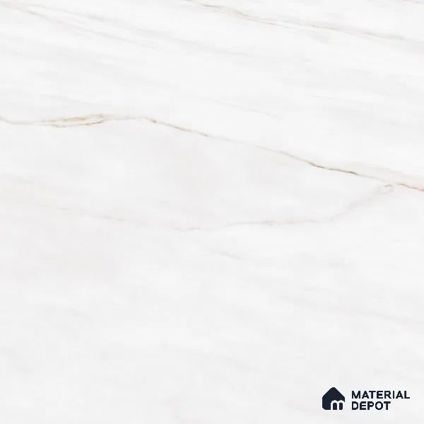 TL 10203 Marble Look Floor & Wall Tile Retro White 6 ft x 4 ft Glossy Finish Vitrified Tile - 9 mm | Adhesive and Spacers Must be Used During Installation