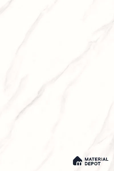 Large Format Marble Floor & Wall Tile TL 10202 Angel White Glossy Finish Vitrified Tile - 9 mm | Suitable for Kitchen, Bathroom, Bedroom & Office | Adhesive and Spacers Must be Used During Installation