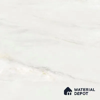 Large Format Marble Floor & Wall Tile TL 10204 Iceland Bianco Glossy Finish Vitrified Tile - 9 mm | Suitable for Kitchen, Bathroom, Bedroom & Office | Adhesive and Spacers Must be Used During Installation