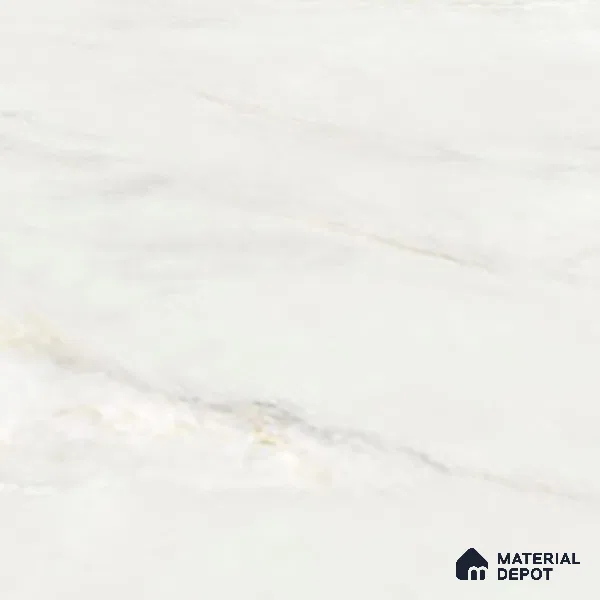 Budget Friendly Large Format Marble Floor Tile TL 10204 B Iceland Bianco Glossy Finish Vitrified Tile - 15 mm | Suitable for Living Room, Bedroom, Office | Adhesive and Spacers Must be Used During Installation