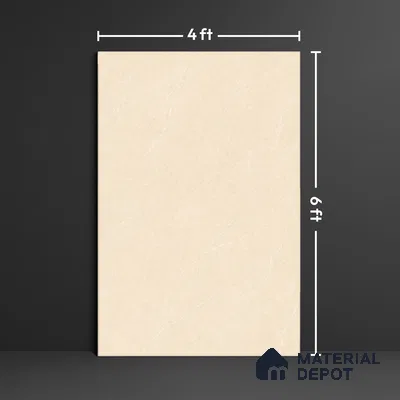 Large Format Marble Floor & Wall Tile TL 10254 Macroni Crema Carving Matte Finish Vitrified Tile - 9 mm | Suitable for Kitchen, Bathroom, Bedroom & Office | Adhesive and Spacers Must be Used During Installation