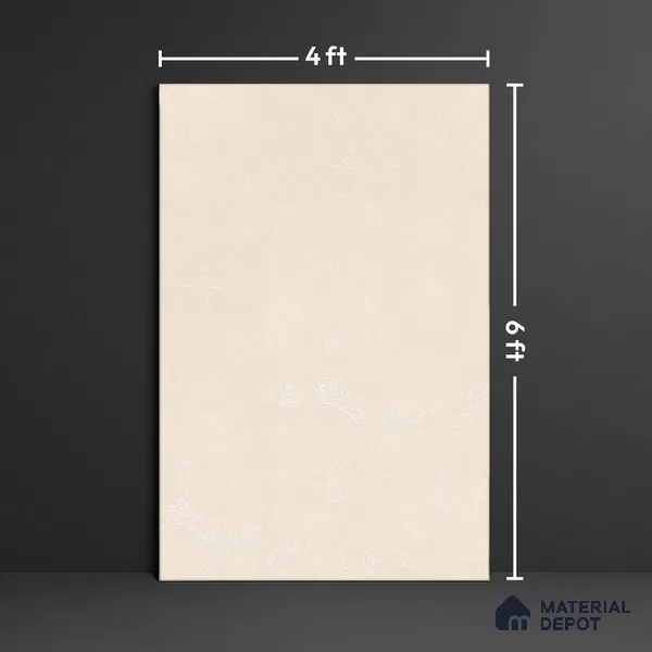 Large Format Marble Floor & Wall Tile TL 10253 Silica Biscuit Carving Matte Finish Vitrified Tile - 9 mm | Suitable for Kitchen, Bathroom, Bedroom & Office | Adhesive and Spacers Must be Used During Installation