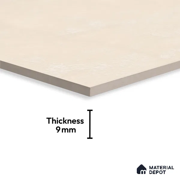 Large Format Marble Floor & Wall Tile TL 10253 Silica Biscuit Carving Matte Finish Vitrified Tile - 9 mm | Suitable for Kitchen, Bathroom, Bedroom & Office | Adhesive and Spacers Must be Used During Installation
