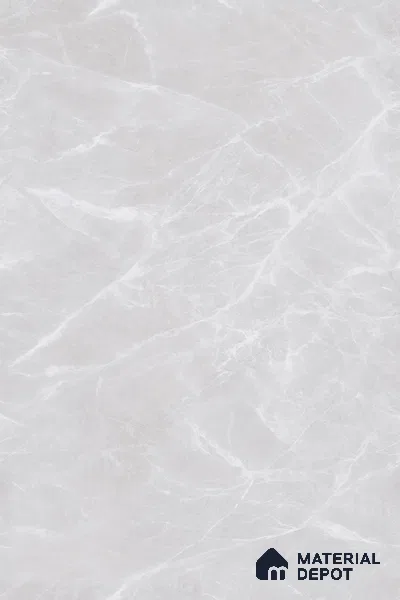 Marble Floor & Wall Tile TL 09631 Alvery Bianco 6 ft x 4 ft Nutech Finish Vitrified Large Format Tile - 9 mm | 2 Random Design | Suitable For Living Room, Bedroom, Dining Area | Adhesive and Spacers Must be Used During Installation