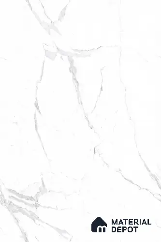 Marble Floor & Wall Tile TL 09642 Litos Bianco 6 ft x 4 ft Infinia Finish Vitrified Large Format Tile - 9 mm | 3 Random Design | Suitable For Living Room, Bedroom, Dining Area | Adhesive and Spacers Must be Used During Installation