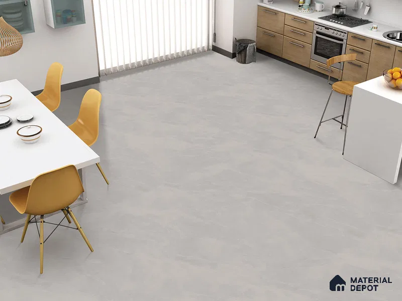 Marble Floor & Wall Tile TL 09627 Versatile Grey Tech 6 ft x 4 ft Infinia Nutech Finish Vitrified Large Format Tile - 9 mm | 3 Random Design | Suitable For Living Room, Bedroom, Dining Area | Adhesive and Spacers Must be Used During Installation