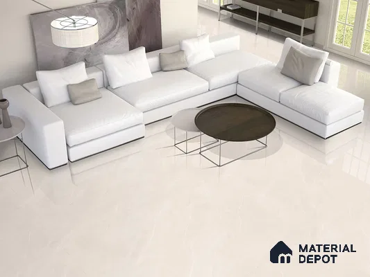 Marble Floor & Wall Tile TL 09636 Versatile Beige 6 ft x 4 ft Infinia Finish Vitrified Large Format Tile - 9 mm | 3 Random Design | Suitable For Living Room, Bedroom, Dining Area | Adhesive and Spacers Must be Used During Installation