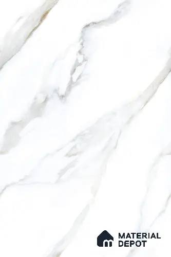 Marble Floor & Wall Tile TL 09625 Rocco White Glit 6 ft x 4 ft Infinia Nutech Finish Vitrified Large Format Tile - 9 mm | 3 Random Design | Suitable For Living Room, Bedroom, Dining Area | Adhesive and Spacers Must be Used During Installation