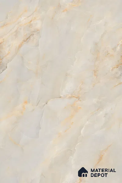Marble Floor & Wall Tile TL 09633 Selva Onyx Crema 6 ft x 4 ft Infinia Finish Vitrified Large Format Tile - 9 mm | 3 Random Design | Suitable For Living Room, Bedroom, Dining Area | Adhesive and Spacers Must be Used During Installation
