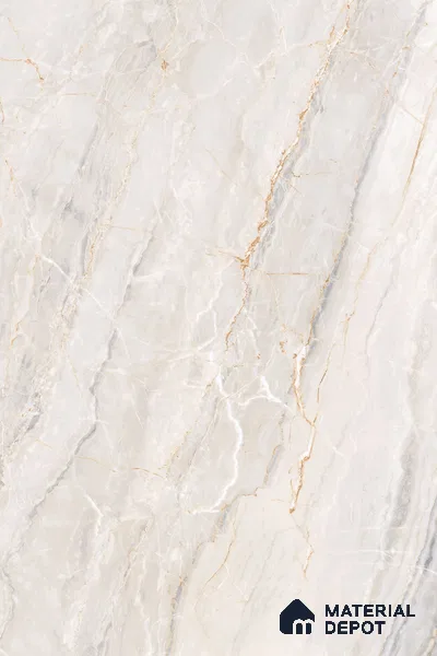 Marble Floor & Wall Tile TL 09630 Ariz Crema Glit 6 ft x 4 ft Nutech Finish Vitrified Large Format Tile - 9 mm | 3 Random Design | Suitable For Living Room, Bedroom, Dining Area | Adhesive and Spacers Must be Used During Installation