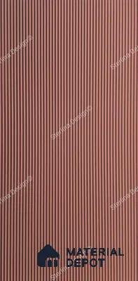 Red Plain Colour Louver 601 STER (601) 8 ft x 4 ft MDF Panel - 16.5 mm | Suitable for Feature Wall, TV Unit & Living Room | Width is Subjected to 5% Variation