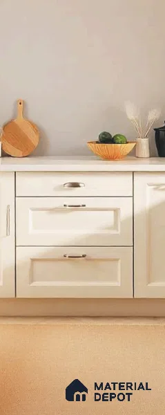 Off White Solid Colors look LM 23992 8 ft x 4 ft Glossy Finish Decorative Laminate - 1 mm | Suitable for TV Unit, Wardrobe, Kitchen Cabinets