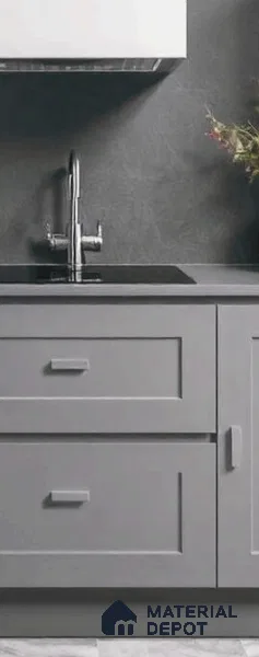 Cool Grey Solid Colors look LM 23993 8 ft x 4 ft Glossy Finish Decorative Laminate - 1 mm | Suitable for TV Unit, Wardrobe, Kitchen Cabinets