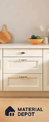 Light Ivory Solid Colors look LM 23995 8 ft x 4 ft Glossy Finish Decorative Laminate - 1 mm | Suitable for TV Unit, Wardrobe, Kitchen Cabinets