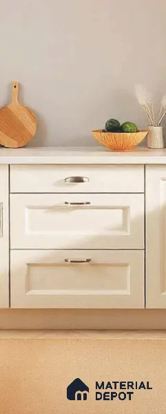 Light Ivory Solid Colors look LM 23995 8 ft x 4 ft Glossy Finish Decorative Laminate - 1 mm | Suitable for TV Unit, Wardrobe, Kitchen Cabinets