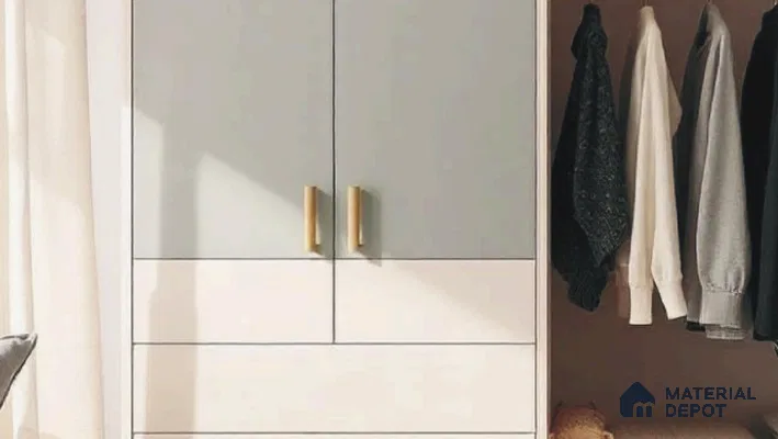 Pale Grey Solid Colors look LM 23998 8 ft x 4 ft Glossy Finish Decorative Laminate - 1 mm | Suitable for TV Unit, Wardrobe, Kitchen Cabinets