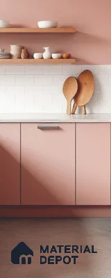Dusty Pink Solid Colors look LM 24000 8 ft x 4 ft Glossy Finish Decorative Laminate - 1 mm | Suitable for TV Unit, Wardrobe, Kitchen Cabinets