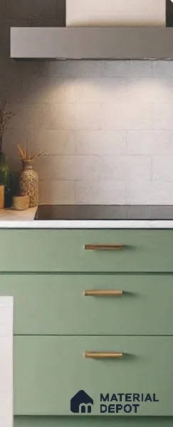 Sage Green Solid Colors look LM 24006 8 ft x 4 ft Glossy Finish Decorative Laminate - 1 mm | Suitable for TV Unit, Wardrobe, Kitchen Cabinets
