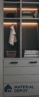 Slate Grey Solid Colors look LM 24007 8 ft x 4 ft Glossy Finish Decorative Laminate - 1 mm | Suitable for TV Unit, Wardrobe, Kitchen Cabinets